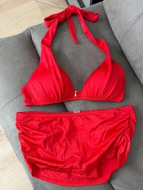 Victoria's Secret Hot Pink and Red Bikini Set